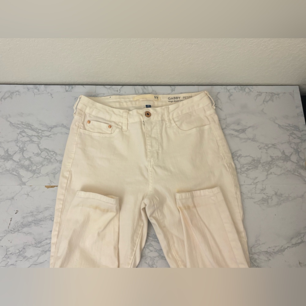 IT Gabby Petite Women's White High Rise Curvy Skinny Ankle Jeans Size 10P - Picture 3 of 6